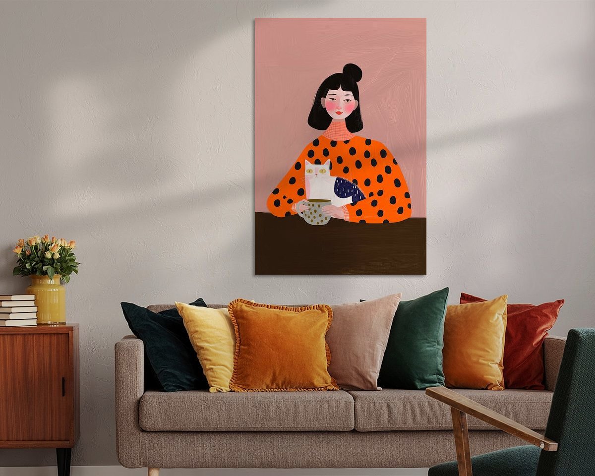 Voorbeeld van het werk in een kamer