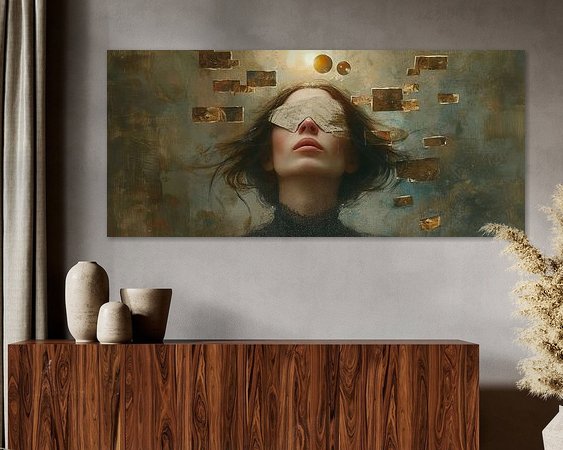 Voorbeeld van het werk in een kamer