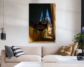 Deventer winter evening street view at the Bergkerk by Sjoerd van der Wal Photography