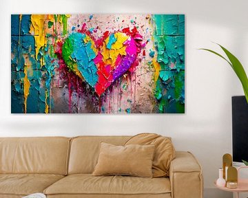 Heart with different colours by Mustafa Kurnaz