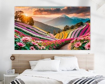 Landschaft mit Blumen