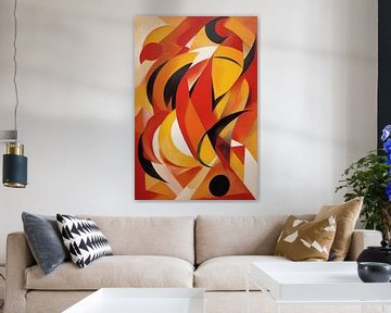 Dance of Geometric Heat by De Muurdecoratie