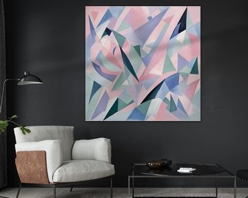 Dynamische Pastel Geometrie van De Muurdecoratie