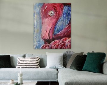 Caribische Flamingo van Eloise Bruno