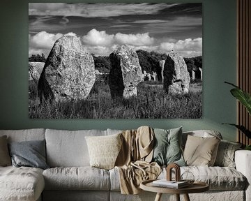 Megalieten van Carnac in rijen menhirs van Alwin Koops fotografie