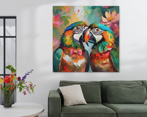 Voorbeeld van het werk in een kamer