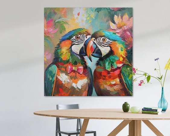 Voorbeeld van het werk in een kamer