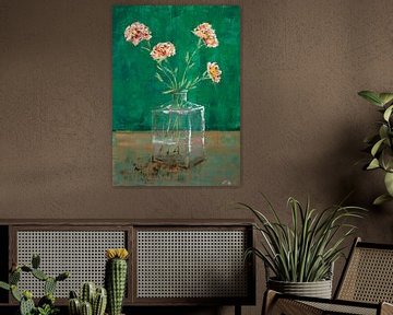 Vase mit Blumen 'What Makes You Happy' von Claudia Rosa Art