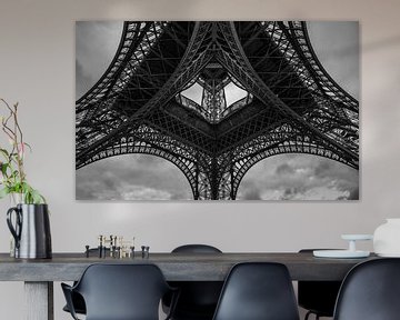 Eiffel Tower in black white by Hans Altenkirch
