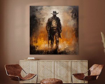 Cowboy abstract 1880 by The Xclusive Art