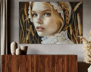 Portrait Fine Art "Zeeland girl in modern style&quot ; sur Carla Van Iersel