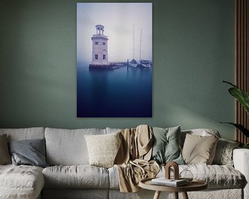 Le phare de San Giorgio dans le brouillard sur Oliver Lahrem