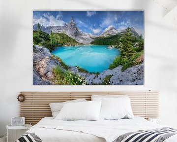 Bergsee in den Dolomiten von Voss Fine Art Fotografie