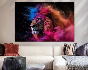 Königlicher Kolorit - Löwe in der kosmischen Schöpfung von Eva Lee