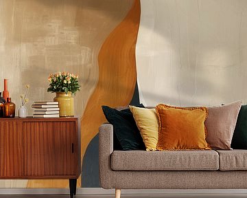 Bohemian, modern and abstract shapes in earth tones by Studio Allee
