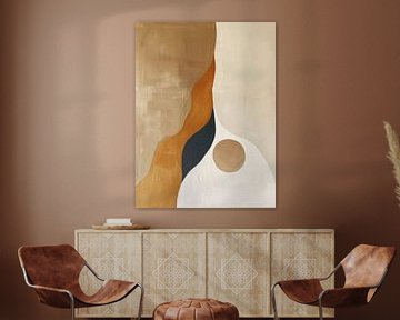 Bohemian, moderne en abstracte vormen in aardetinten van Studio Allee