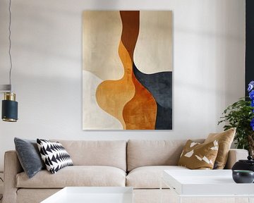 Bohemian, modern and abstract shapes in earth tones by Studio Allee