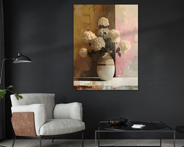 Still life with hydrangea's in pastel colours by Studio Allee