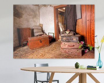 Suitcases in the attic by On Your Wall