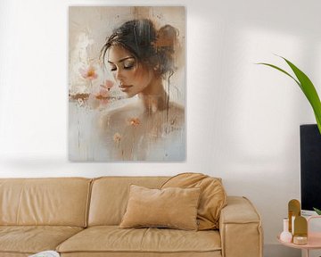 Modern and abstract portrait by Carla Van Iersel