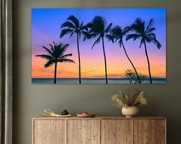 Zonsondergang op Maui, Hawaii