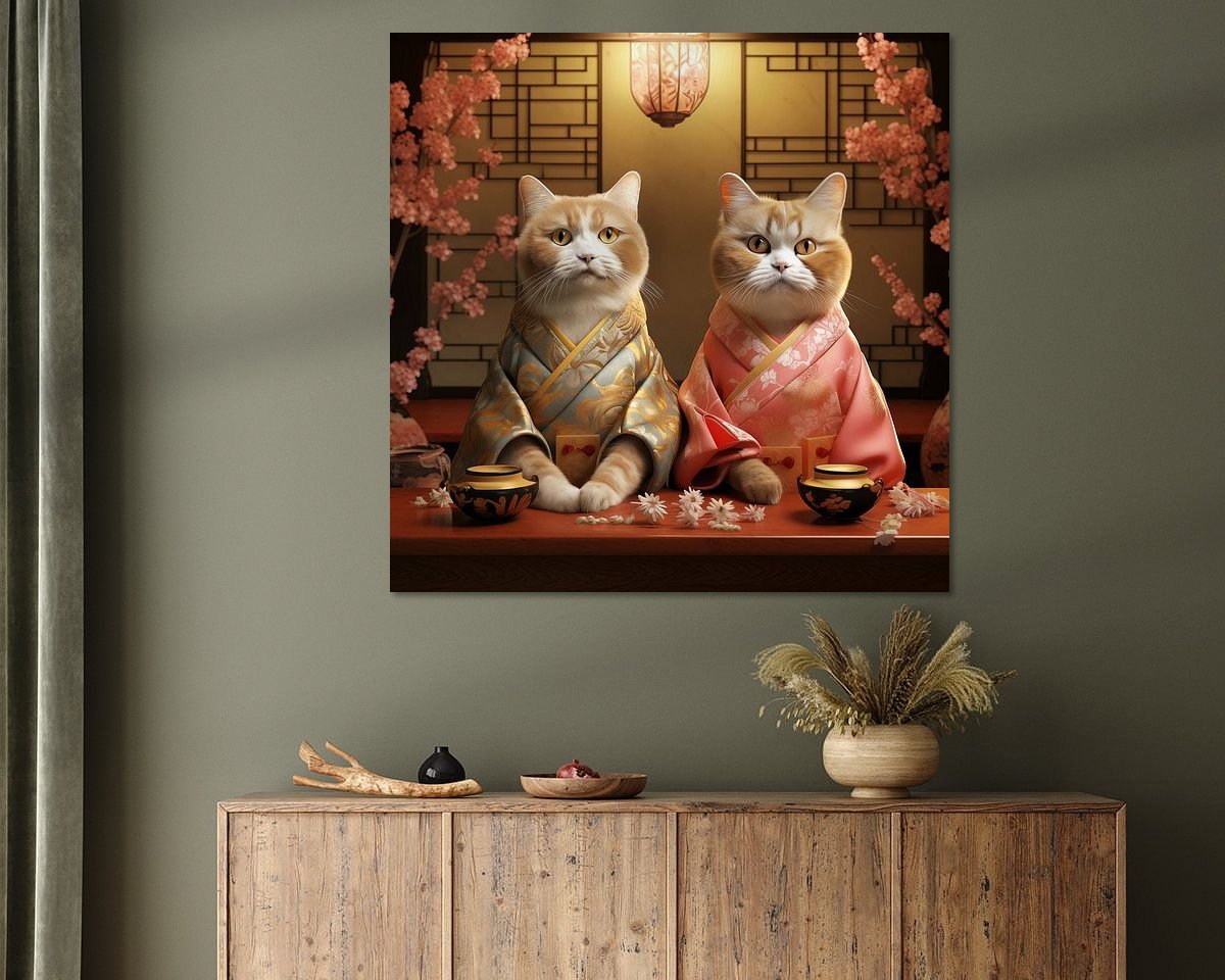 Voorbeeld van het werk in een kamer
