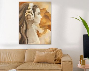 Headphone girl, portret van anja verbruggen