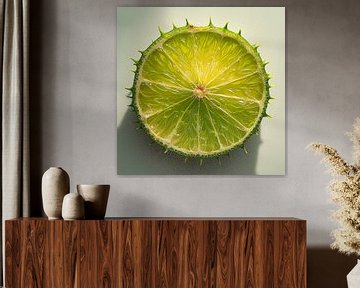 Un citron vert avec des pointes sur Karina Brouwer