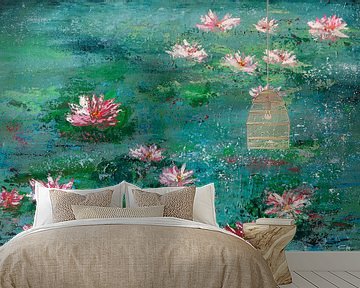 Waterlelies 'Mesmerizing Lilies' van Claudia Rosa Art