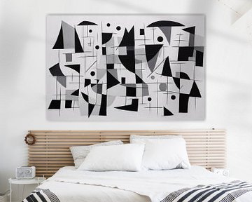 Dynamic Contrast of Shapes by De Muurdecoratie