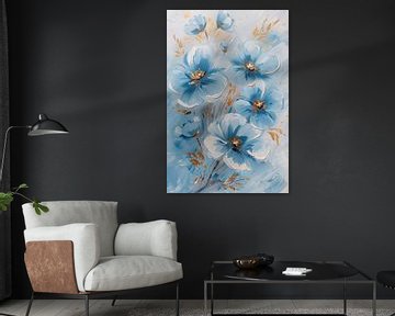 Bloemen blauw van Bert Nijholt