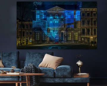 Projection on the former palace that now houses Museum Escher by Marian Sintemaartensdijk