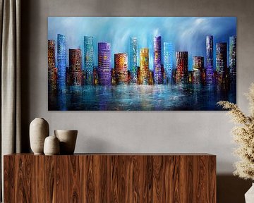 Skyline City van Gena Theheartofart