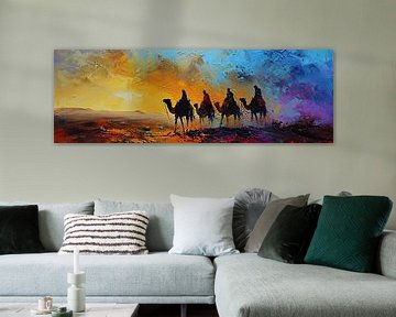 Painting Camels Desert by Kunst Kriebels