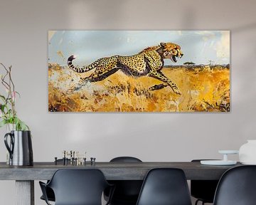 Gemälde Cheetah Speed von Kunst Laune