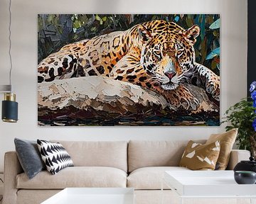 Peinture du léopard sur Kunst Kriebels
