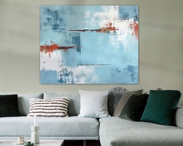 Abstract Blauw Rood