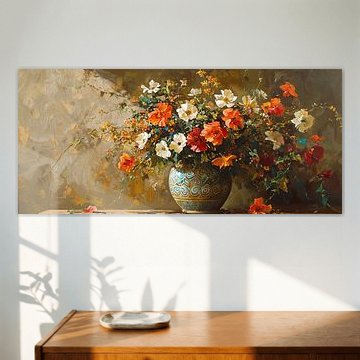 Schilderij met Bloemen van Blikvanger Schilderijen