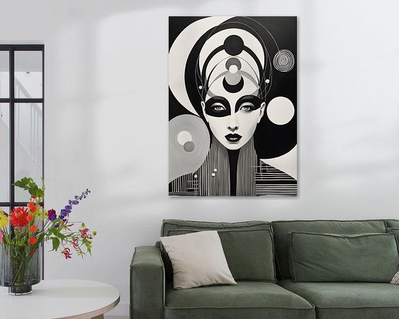 Voorbeeld van het werk in een kamer