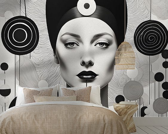 Voorbeeld van het werk in een kamer