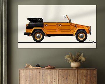 VW Type 181 bestelwagen in oranje