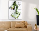 Voorbeeld van het werk in een kamer