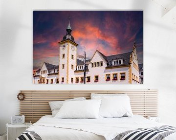 Stadhuis in Freiberg, Saksen Erzgebirge van Animaflora PicsStock