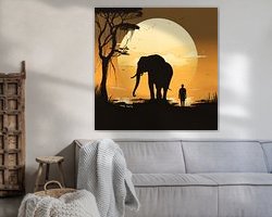 Voorbeeld van het werk in een kamer