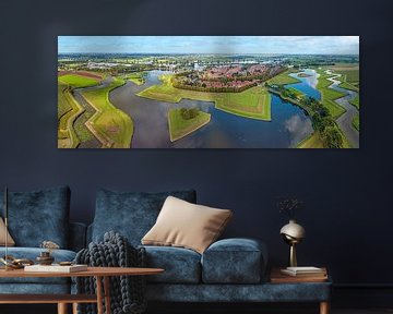 Lucht panorama van het historische vestingstadje Heusden in Noord Brabant Nederland van Eye on You