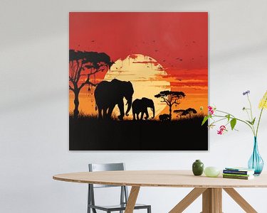 Voorbeeld van het werk in een kamer