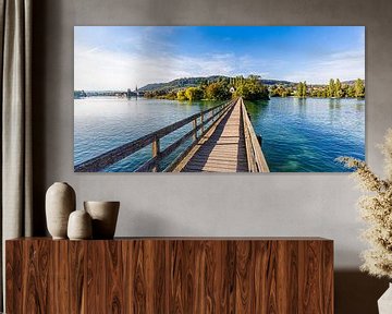 Passerelle panoramique vers le monastère de Werd sur l'île de Werd - Suisse sur Werner Dieterich