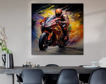 Kawasaki Ninja abstraite sur The Xclusive Art