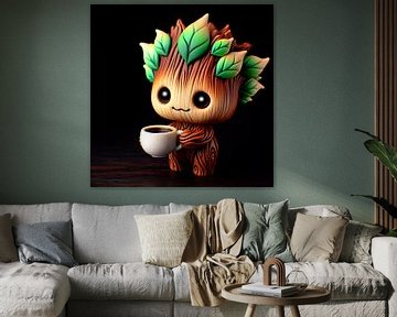 Little man with coffee von ArtDesign by KBK