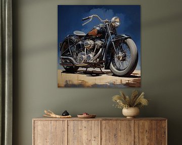 Harley Davidson Knucklehead 1936 van TheXclusive Art